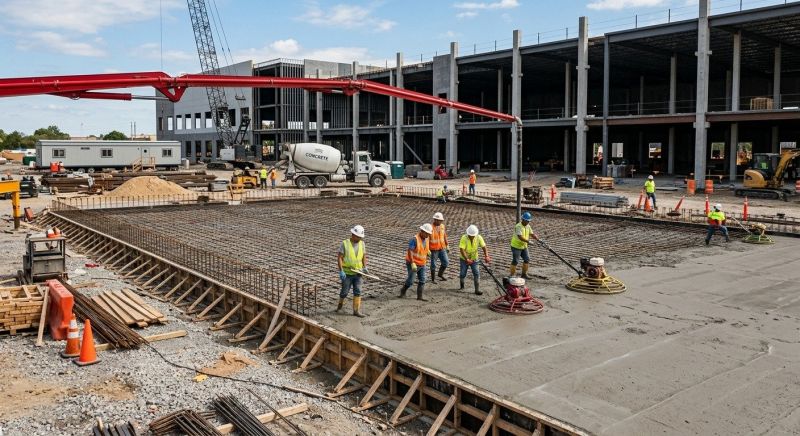 Commercial Slab Installation in Aurora, CO